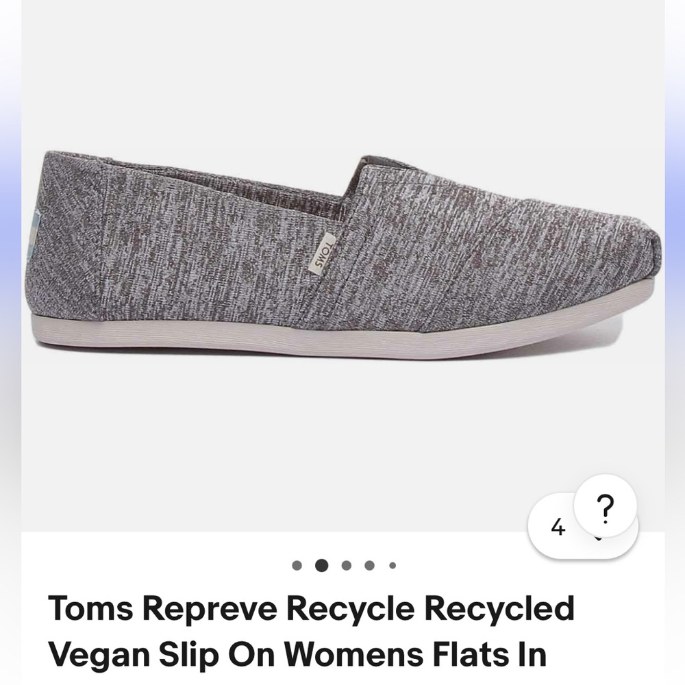 TOMS Women's Alpargata Repreve Melange Knit Slip-On Size 7.5